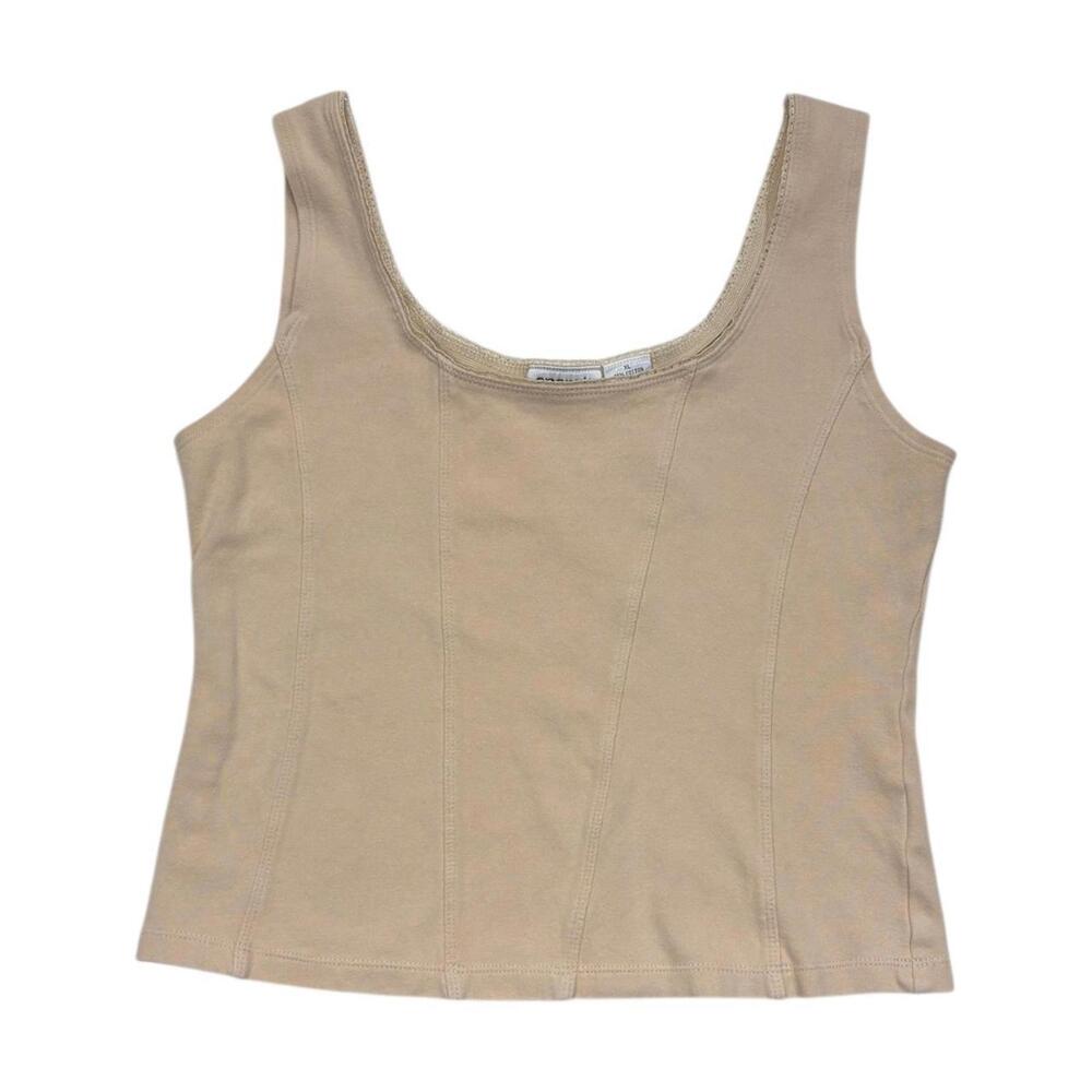 2000s Energie tan corset style tank top